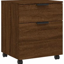 vidaXL Armarios Y Almacenamiento-Archivador ruedas madera contrachapada roble Sonoma 45x38x54 cm