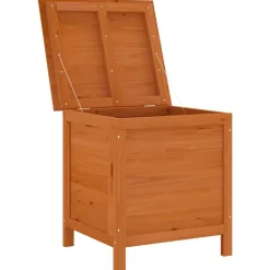 vidaXL Muebles De Jardín-Arcón de jardín madera maciza abeto marrón 50x49x56,5 cm