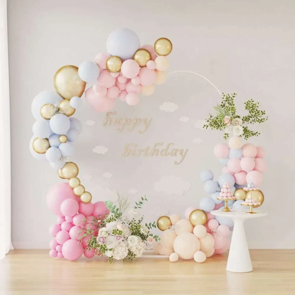 vidaXL Arco de Boda 195 x 35 x 211 cm Acero White Best