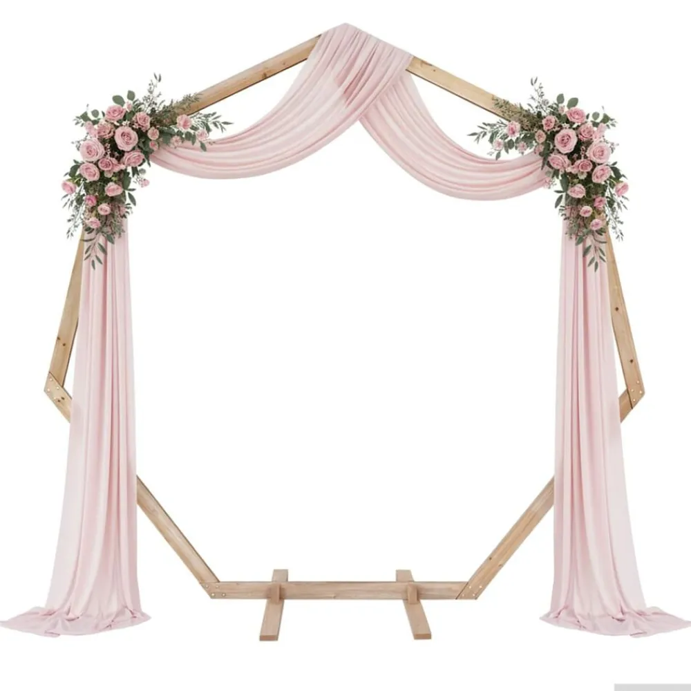 vidaXL Jardín-Arco de Boda Marrón Claro 221 x 92 x 216 cm