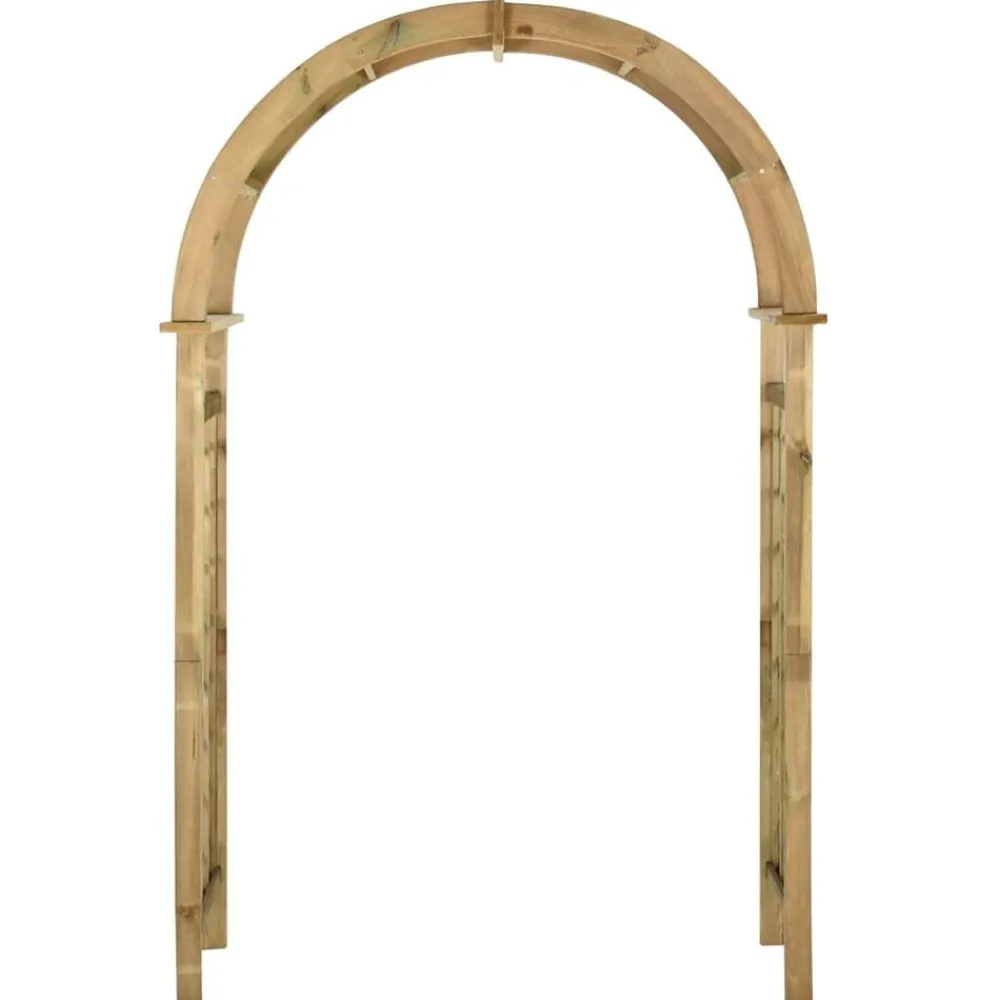 vidaXL Jardín-Arco de celosía de madera de pino verde impregnada