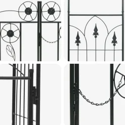vidaXL Jardín-Arco de jardín con cerradura 102 x 50 x 218 cm