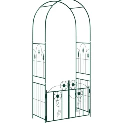 vidaXL Jardín-Arco de jardín con cerradura 102 x 50 x 218 cm
