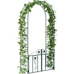 vidaXL Jardín-Arco de jardín con cerradura 102 x 50 x 218 cm