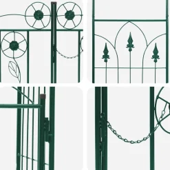 vidaXL Jardín-Arco de jardín con cerradura 102 x 50 x 218 cm
