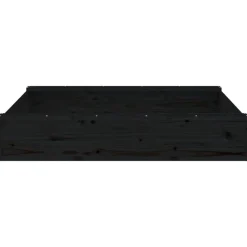 vidaXL Arenero con asientos cuadrado madera maciza de Pino negro Best