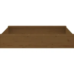 vidaXL Arenero con asientos cuadrado madera maciza de pino marrón miel Pino marr&oacute;n miel Outlet