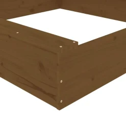 vidaXL Arenero con asientos cuadrado madera maciza de pino marrón miel Pino marr&oacute;n miel Outlet