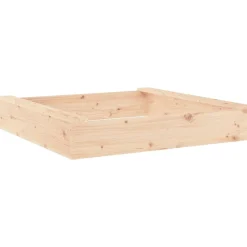 vidaXL Estructuras Para Juegos Al Aire Libre-Arenero con asientos cuadrado madera maciza de pino