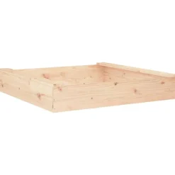 vidaXL Estructuras Para Juegos Al Aire Libre-Arenero con asientos cuadrado madera maciza de pino