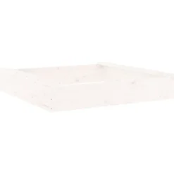 vidaXL Arenero con asientos cuadrado madera maciza de Pino blanco Online