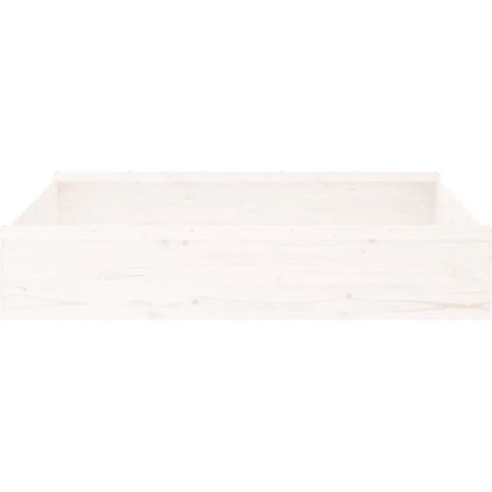vidaXL Arenero con asientos cuadrado madera maciza de Pino blanco Online