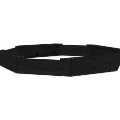 vidaXL Arenero con asientos octógono madera maciza de Pino negro Discount