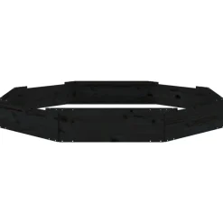 vidaXL Arenero con asientos octógono madera maciza de Pino negro Discount