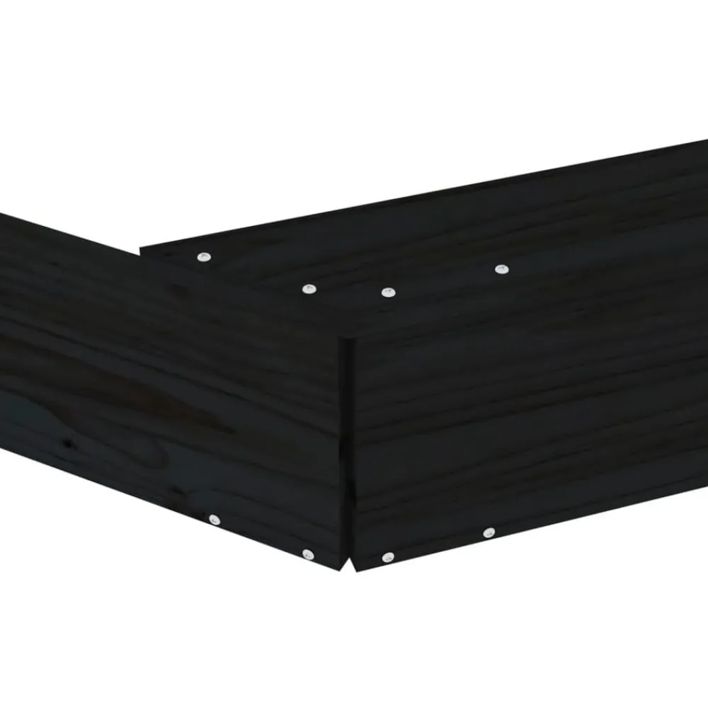 vidaXL Arenero con asientos octógono madera maciza de Pino negro Discount