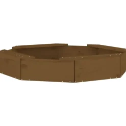 vidaXL Arenero con asientos octógono madera maciza de pino marrón miel Pino marrón miel Discount