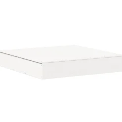 vidaXL Arenero con tapa madera maciza de pino 111x111x19,5 cm Blanco Discount