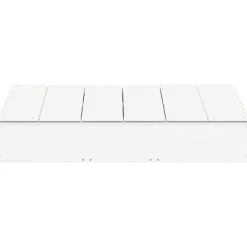 vidaXL Arenero con tapa madera maciza de pino 111x111x19,5 cm Blanco Discount