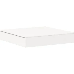 vidaXL Arenero con tapa madera maciza de pino 111x111x19,5 cm Blanco Discount