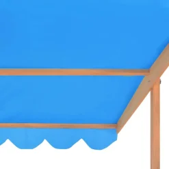 vidaXL Arenero con techo ajustable de madera de abeto 115x115x115 cm Azul Online