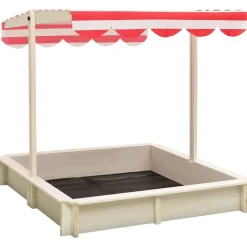 vidaXL Estructuras Para Juegos Al Aire Libre-Arenero con tejado ajustable madera abeto UV50