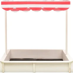 vidaXL Estructuras Para Juegos Al Aire Libre-Arenero con tejado ajustable madera abeto UV50