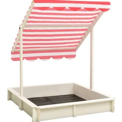 vidaXL Estructuras Para Juegos Al Aire Libre-Arenero con tejado ajustable madera abeto UV50