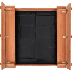 vidaXL Estructuras Para Juegos Al Aire Libre-Arenero de madera de abeto 95x90x15 cm