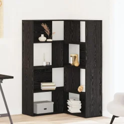 vidaXL Armario 2 pcs 85 x 85 x 140 cm Madera de ingeniería Roble negro Clearance