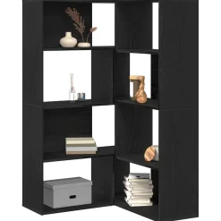 vidaXL Armario 2 pcs 85 x 85 x 140 cm Madera de ingeniería Roble negro Clearance