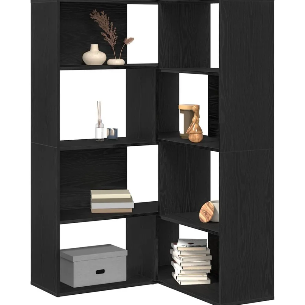 vidaXL Armario 2 pcs 85 x 85 x 140 cm Madera de ingeniería Roble negro Clearance