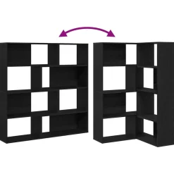 vidaXL Armario 2 pcs 85 x 85 x 140 cm Madera de ingeniería Roble negro Clearance