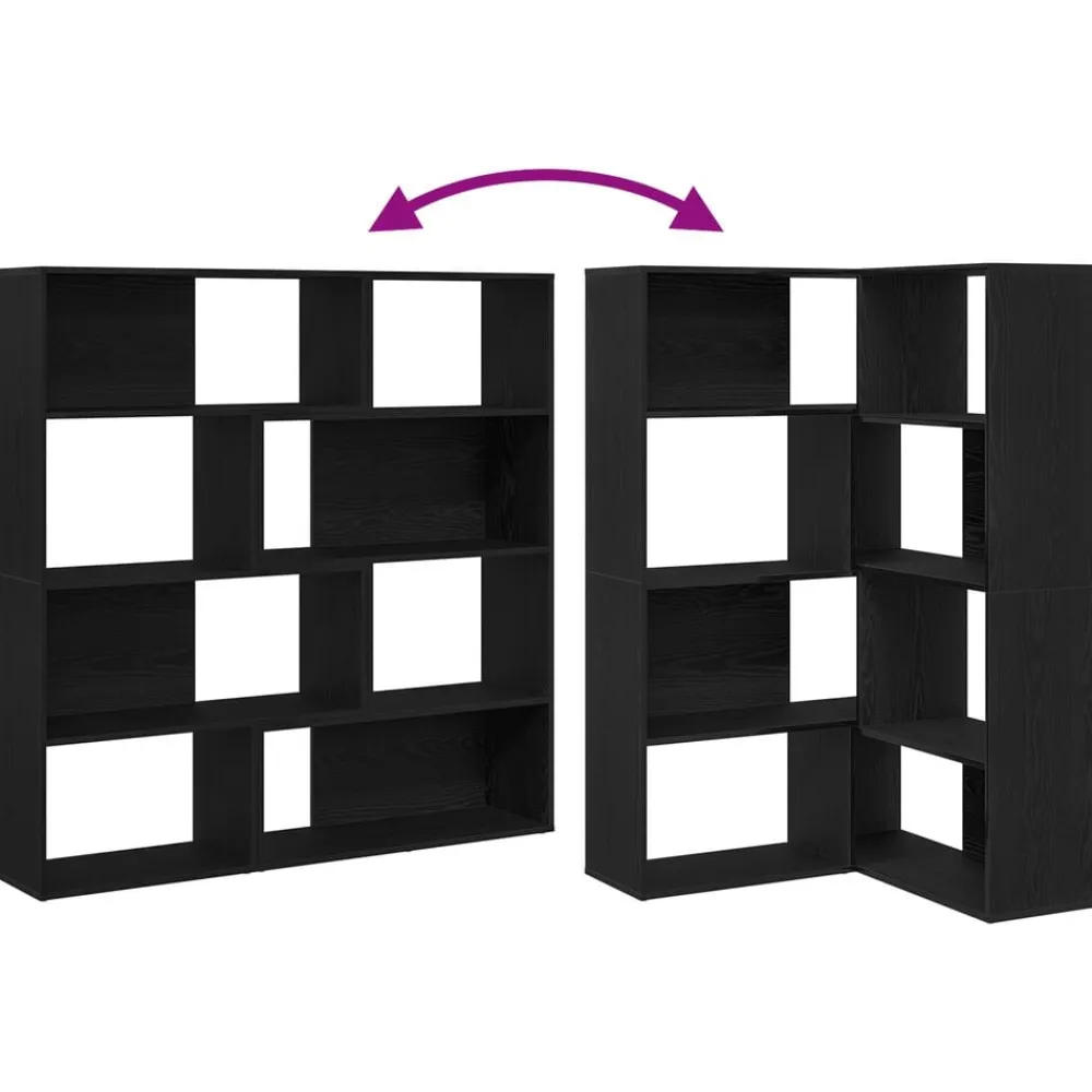 vidaXL Armario 2 pcs 85 x 85 x 140 cm Madera de ingeniería Roble negro Clearance