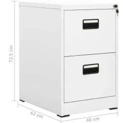 vidaXL Armarios Y Almacenamiento-Armario archivador de acero 46x62x72,5 cm