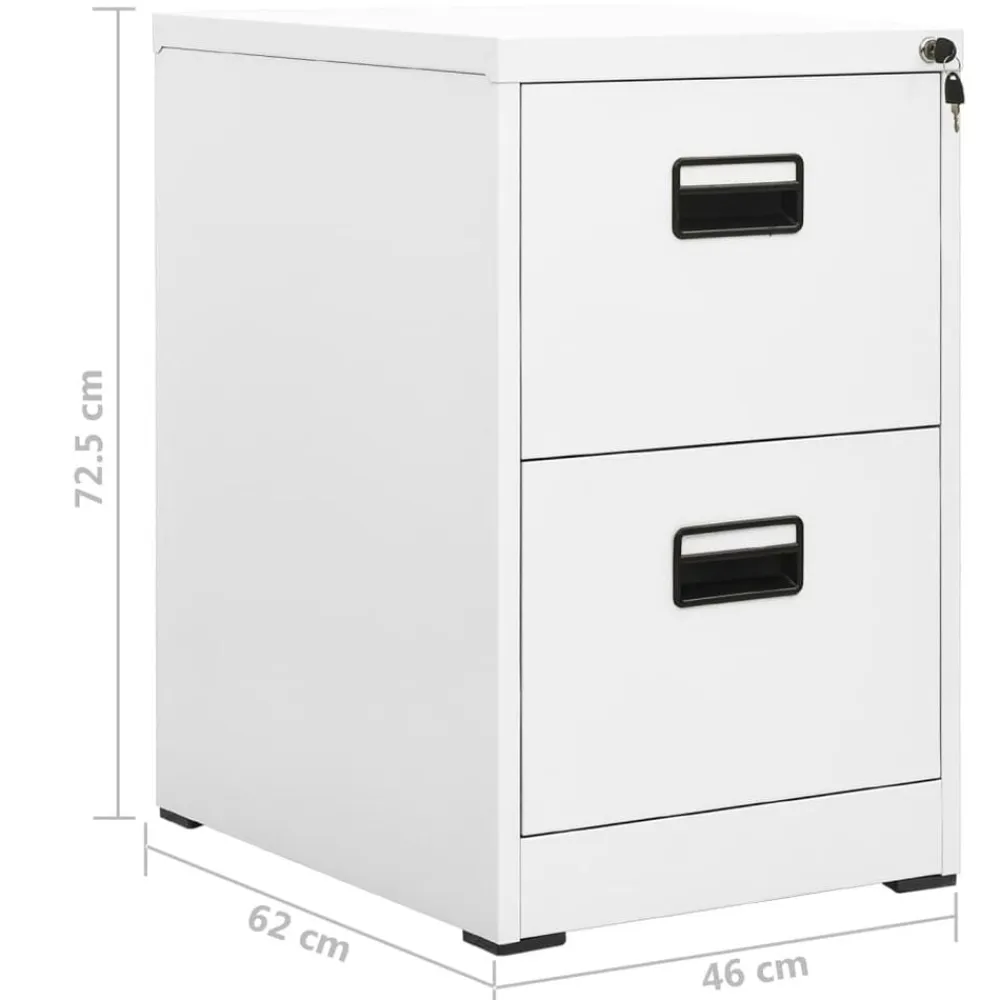 vidaXL Armarios Y Almacenamiento-Armario archivador de acero 46x62x72,5 cm