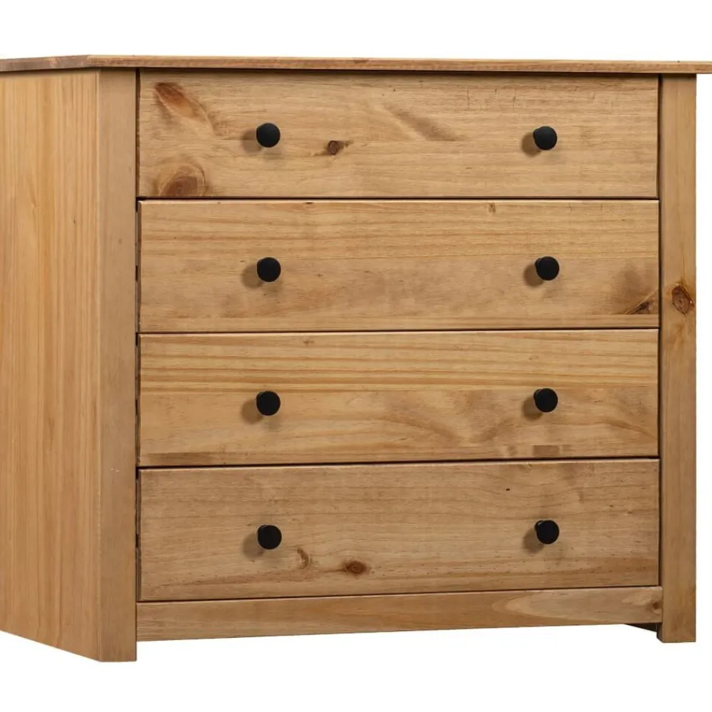 vidaXL Armario auxiliar de madera de pino estilo Panamá 80x40x73 cm Marrón Hot