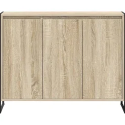 vidaXL Armarios Y Almacenamiento-Armario auxiliar Sonoma 96,5 x 30 x 75 cm Madera contrachapada