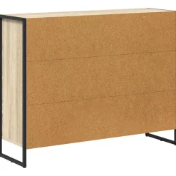 vidaXL Armarios Y Almacenamiento-Armario auxiliar Sonoma 96,5 x 30 x 75 cm Madera contrachapada