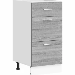vidaXL Armario bajo "Lyon" 40x46x81,5 cm Madera de ingeniería Gris sonoma Hot