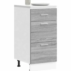 vidaXL Armario bajo "Lyon" 40x46x81,5 cm Madera de ingeniería Gris sonoma Hot