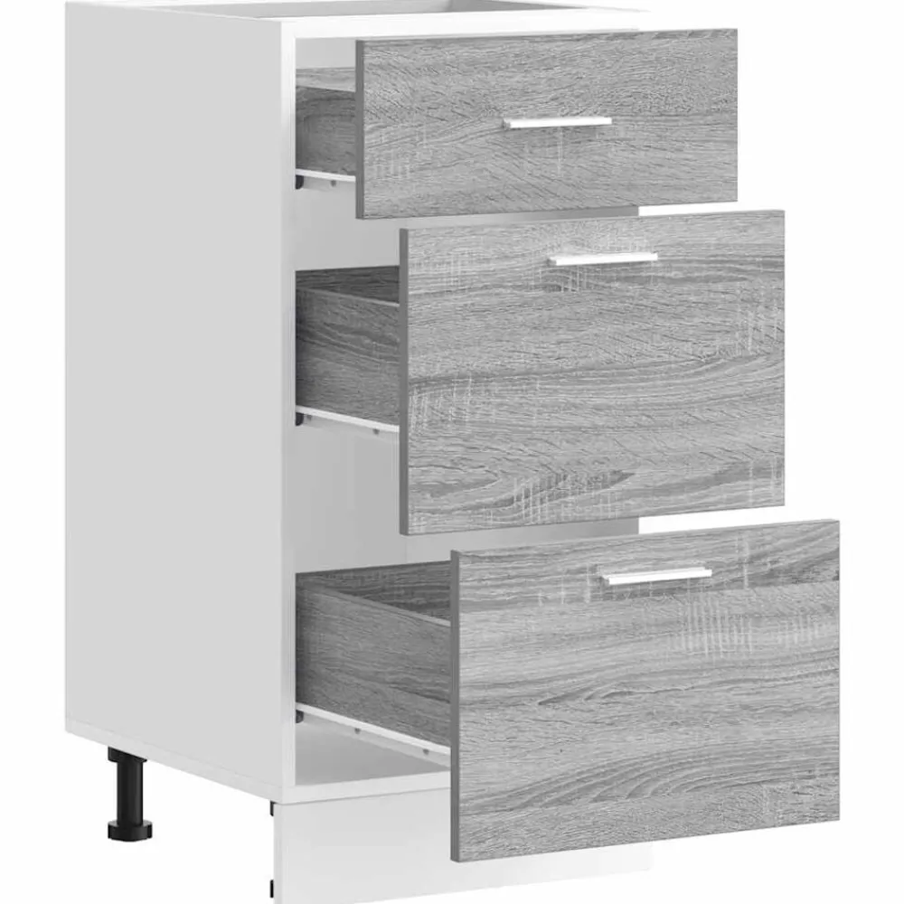 vidaXL Armario bajo "Lyon" 40x46x81,5 cm Madera de ingeniería Gris sonoma Hot