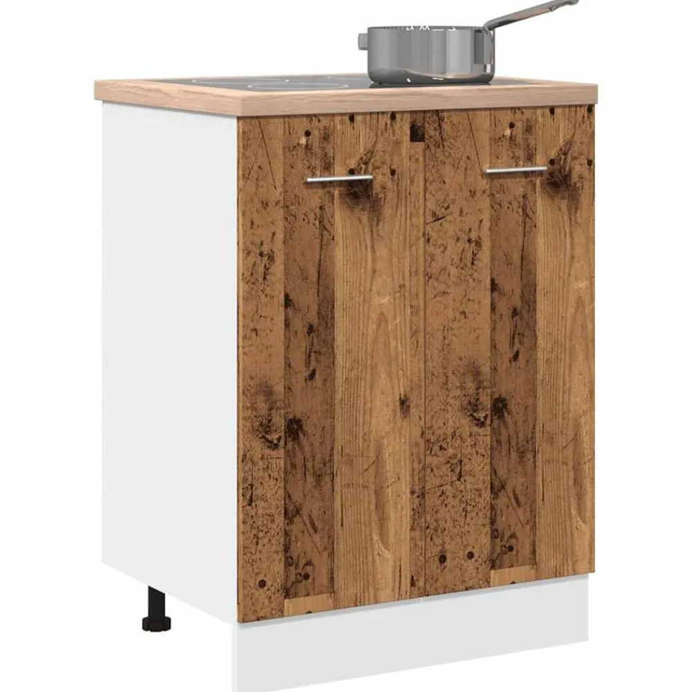 vidaXL Armarios Y Almacenamiento-Armario bajo "Lyon" Madera Vieja 60x46x81,5 cm Madera de ingeniería