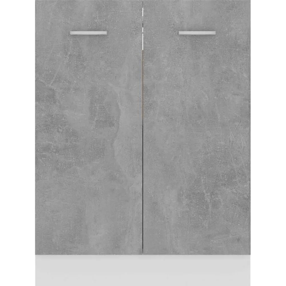 vidaXL Armario bajo "Lyon" Gris Hormigón 60x46x81,5 cm Madera de ingeniería Gris hormigón Outlet