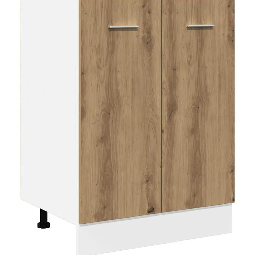 vidaXL Armarios Y Almacenamiento-Armario bajo "Lyon" Roble Artesano 60x46x81,5 cm Madera de ingeniería