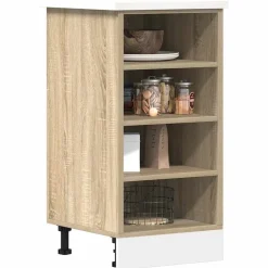 vidaXL Armario bajo "Riga" 40x44,5x81,5 cm Madera de ingeniería Roble Sonoma Discount