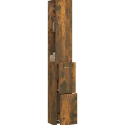 vidaXL Conjuntos De Muebles-Armario baño madera contrachapada 25x26,5x170 cm