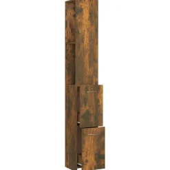 vidaXL Conjuntos De Muebles-Armario baño madera contrachapada 25x26,5x170 cm