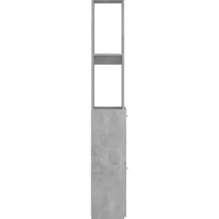 vidaXL Conjuntos De Muebles-Armario baño madera contrachapada gris hormigón 25x26,5x170 cm