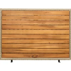 vidaXL Armario 70 x 50 x 87 cm Poliéster y Ratten Roly Beige Best