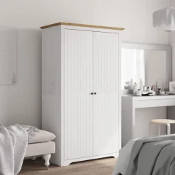 vidaXL Armario BODO madera maciza de pino blanco marrón 99x53,5x173 cm Marr&oacute;n Hot
